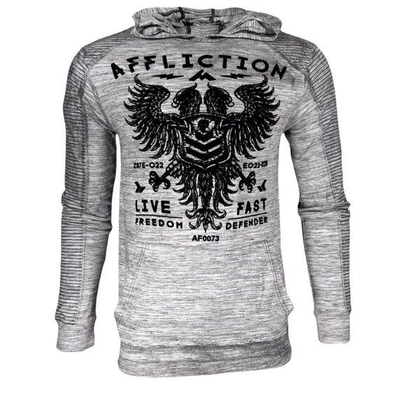 Affliction Men's Lightweight Hoodie Sweatshirt Value Freedom - Picture 1 of 7